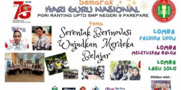 Meriah Peringatan Hari Guru di SMPN 9 Parepare