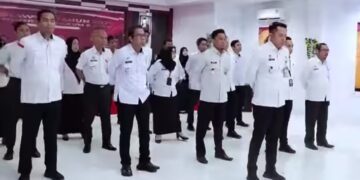 Digelar Daring, Menkumham Pimpin Apel Awal Tahun 2024 Kantor Imigrasi Kelas II TPI Parepare