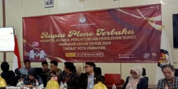 KPU Parepare Mulai Rekapitulasi Hasil Pemilu Tingkat Kota