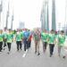 Pj wali kota dan kapolres Parepare mengikuti Makassar Jogging Track 2024 di CPI Makassar, Minggu, (3/3/2024). (Artikel News)