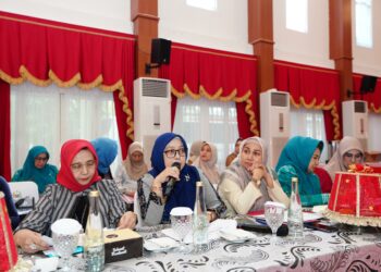 Rapat koordinasi pengurus Dekranasda dan OPD terkait inovasi dan pemasaran kerajinan Sulsel, di Aula Tudang Sipulung, Rujab Gubernur Sulsel, Selasa, (21/5/2024). (Foto: Humas Pemprov Sulsel)