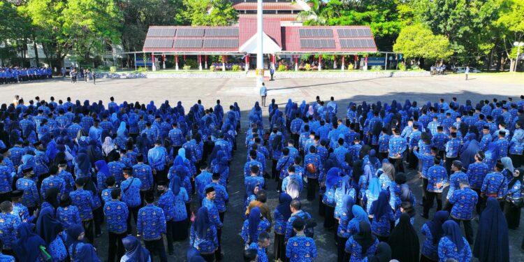 Penjabat Gubernur Sulawesi Selatan, Prof Zudan Arif Fakrulloh menggaungkan percepatan transformasi digital, Senin, (20/5/2024). (Foto: Humas Pemprov Sulsel)