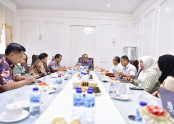 Manajemen Rumah Sakit Umum Daerah (RSUD) La Mappapening melakukan audiensi ke Penjabat Gubernur Sulawesi Selatan, Prof. Zudan Arif Fakrulloh di Rumah Jabatan Gubernur Sulsel, Sabtu, (25/5/2024). (Foto: Humas Pemprov Sulsel)