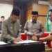 Ketgam: Pj Wali Kota Parepare Akbar Ali Teken Bersama Persetujuan LPJ APBD Tahun 2023. (Foto: PijarNews/Faizal Lupphy)