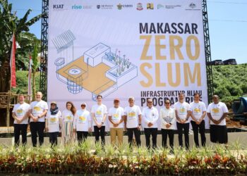 Peresmian infrastruktur hijau program RISE di Kampung Bonelengga, pada Selasa (16/7/2024)