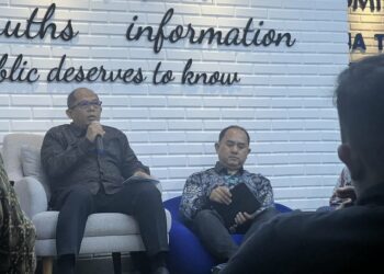 Kepala Badan Pengembangan Sumber Daya Manusia (SDM) Kemenkominfo, Hary Budiarto dalam acara Ngopi Bareng Kemenkominfo di kantor Kemenkominfo, Jakarta, Jumat (7/5/2024)