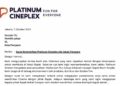 Letter of Interest (LoI) dari Platinum Sinema, anak perusahaan Multivision Plus.