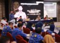 Pjs Wali Kota Makassar Andi Arwin Azis membuka secara resmi High Level Meeting Tim Percepatan dan Perluasan Digitalisasi Daerah (TP2DD) Kota Makassar 2024 di Hotel Mercure, Kamis (17/10/2024)