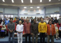 Foto bersama usai dialog nasional kepemudaan dengan tema  “Independensi dan Integritas Pemuda Pada Pilkada Serentak Tahun 2024”  di Gedung Ipteks, Kampus Unhas Tamalanrea, Makassar, Kamis (24/10/2024).