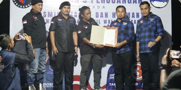 Organisasi masyarakat (Ormas), Matador's Perjuangan menyatakan dukungan kepada Pasangan Calon Wali Kota dan Wakil Wali Kota Parepare, Tasming Hamid-Hermanto (TSM-MO).