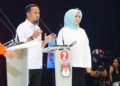 Pasangan calon gubernur dan wakil gubernur Sulsel, Andi Sudirman Sulaiman dan Fatmawati Rusdi