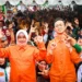 Pasangan calon Wali Kota dan Wakil Wali Kota Makassar nomor tiga, Indira Yusuf Ismail dan Ilham Ari Fauzi (INIMI), menutup masa kampanye dialogis mereka di Kelurahan Maricaya Baru, Kecamatan Mamajang, Sabtu (23/11/2024) (Foto: RakyatSulsel.co)