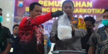 Barang Bukti Narkotika Jenis Sabu Seberat 1kg---Foto:Ist---