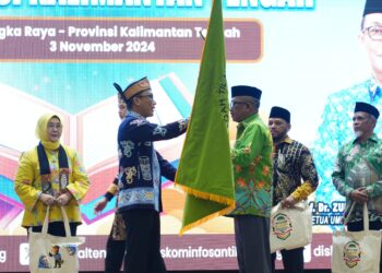 Malam Taaruf dan Haflah Tilawah Al Quran  MTQ Korpri Tingkat Nasional, yang dilaksanakan di Aula Jayang Tingang, Kantor Gubernur Kalimantan Tengah, Palangkaraya, Ahad malam, (3/11/2024)