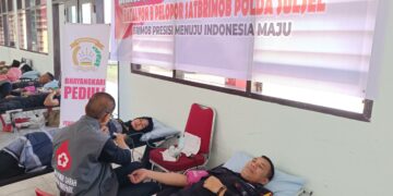 Sambut HUT Korps Brimob ke-79, Batalyon B Pelopor Satbrimob Polda Sulsel Kumpulkan Ratusan Kantong Darah