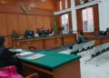 Suasana sidang perdana kasus tindak pidana pemilu dengan terdakwa Yarham Yasmin di Pengadilan Negeri Makassar, beberapa waktu lalu (Foto: RakyatSulsel.co)