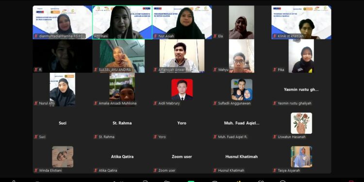 Tangkapan layar webinar pelatihan menulis opini di media massa yang digelar secara virtual, malam tadi, Sabtu (23/11/2024)