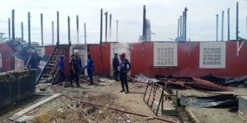 Asrama Putra Pondok Pesantren Mambaul Ulum Addariyah DDI Patobong di Kecamatan Mattirosompe, Kabupaten Pinrang Ludes Terbakar. --Foto: Faizal/Pijarnews.com--