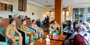 Pertemuan antara pihak Manaaki New Zealand Scholarships Programme dan Sekretaris Daerah Provinsi Sulsel, Jufri Rahman, di Kantor Gubernur Sulsel, Selasa (14/1/2025)