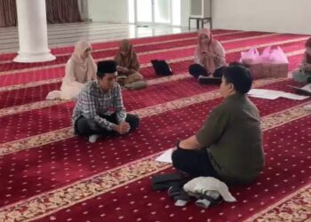 Seleksi jalur tahfidz bagi camaba Bosowa yang berlangsung di Masjid Agung 45, Kamis (16/1/2025)