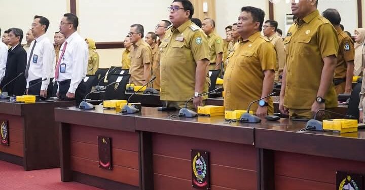 Penjabat Wali Kota Parepare, Abdul Hayat Gani, turut hadir dalam rapat koordinasi yang melibatkan para Kepala Daerah se-Sulsel, Selasa (11/2/2025)