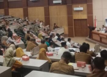 Suasana rapat koordinasi yang digelar Pemprov Sulsel terkait swasembada dan kemandirian pangan.--Foto:Ist--