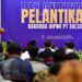 Prof Fadjry Djufry saat menghadiri pelantikan HIPMI Perguruan Tinggi (PT) yang digelar di Aula Tudang Sipulung Rumah Jabatan Gubernur Sulsel, Jumat (31/1/2025)