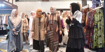 Trend Hijab Expo 2025 yang digelar di Phinisi Ballroom Claro Hotel Makassar dibuka oleh Wakil Gubernur Sulsel, Fatimah Rusdi, Sabtu (14/3/2025)