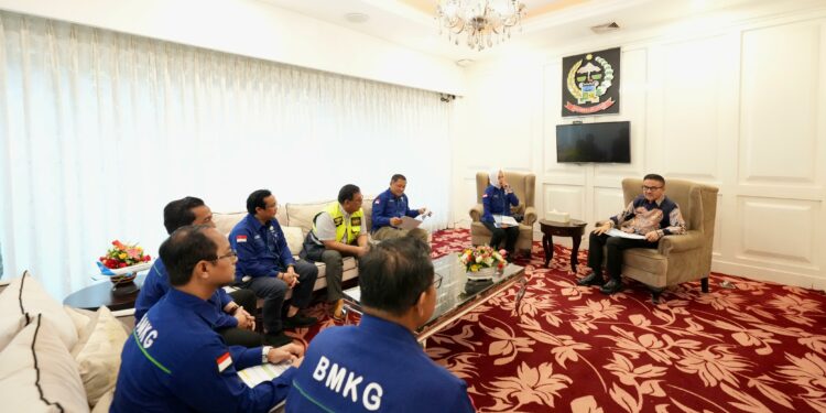 Sekda Jufri Rahman Terima BMKG Pusat, Bahas Kondisi Cuaca Jelang Arus Mudik Lebaran