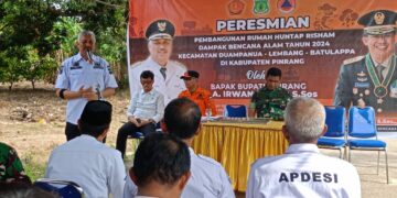 Pemkab Pinrang Serahkan Sembilan Rumah Hunian Tetap Berteknologi Bagi Korban Bencana Alam