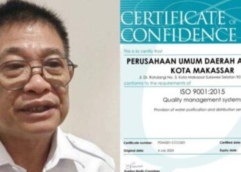 Beri Pelayanan Optimal, PDAM Makassar Diganjar Sertifikat ISO 9001:2015
