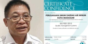 Beri Pelayanan Optimal, PDAM Makassar Diganjar Sertifikat ISO 9001:2015