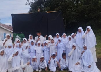 Sambut Iduladha, Santri Pesantren HW Muhammadiyah Sulsel Latih Manasik Haji Santri TK-TPA se-Desa Belapunranga