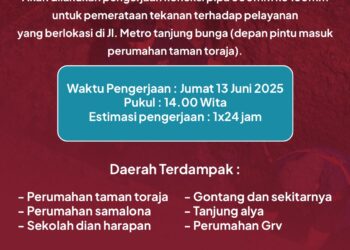 PDAM Makassar Lakukan Koneksi Pipa di Metro Tanjung Bunga, Warga Diimbau Menampung Air