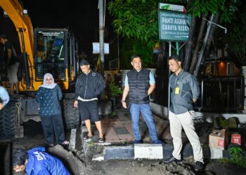 Pimpin Langsung Perbaikan Pipa, Hamzah Ahmad Pastikan Pasokan Air ke BPK Sulsel Normal Malam Ini