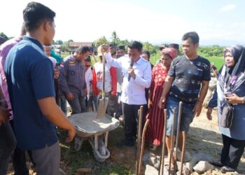 Peletakan Batu Pertama Masjid Ar-Rahman di Betao, Bupati Sidrap Sampaikan Terimakasih