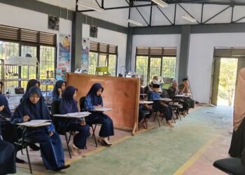 Santri dan Santriwati Pesantren Hizbul Wathan Muhmmadiyah Sulsel mengikuti Progam I'ddad yang mulai diterapkan awal Agustus 2025