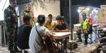Patroli Malam Koramil Tanete Riaja, Ciptakan Rasa Aman di Barru