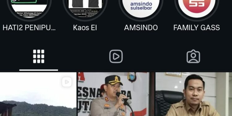 Tampilan akun @enrekanginfo di media sosial instagram