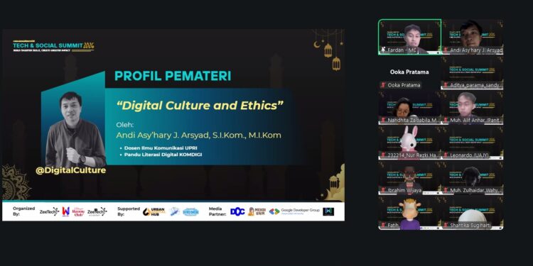 Kegiatan Tech & Social Summit 2026: Digital Skill Sharing Ramadan 1447 H sukses diselenggarakan secara daring melalui Zoom pada Ahad (8/3/2026)