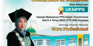 498 Mahasiswa PPG IAIN Parepare Lulus UP, Tingkat Kelulusan Capai 99,60%