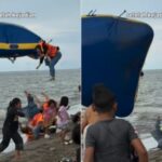 Donut Boat di Pantai Ammani Terbalik, 5 Penumpang Terhempas ke Pasir