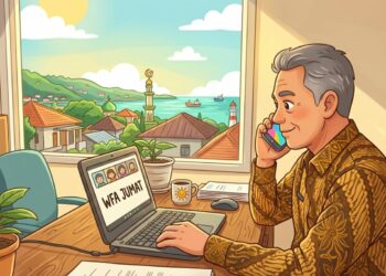 Ilustrasi kerja WFH (Foto: PijarNews.com/AI)
