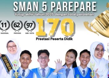 Top! SMAN 5 Parepare Borong 170 Prestasi di Akhir 2025, Ada yang Tembus Nasional