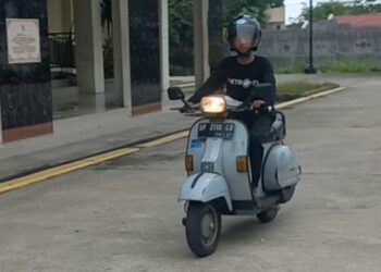 Vespa yang melegenda milik penulis, Alfiansyah Anwar