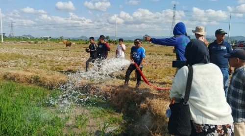 Sawah Kekeringan, Bupati Sidrap Kerahkan Damkar