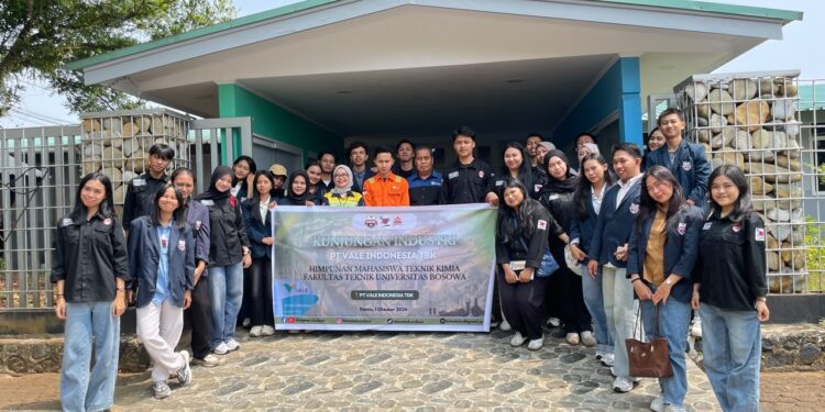 Himpunan Mahasiswa Teknik Kimia Universitas Bosowa melakukan  kunjungan industri ke PT Vale Indonesia Tbk di Sorowako, Kamis  (1/10/2026)