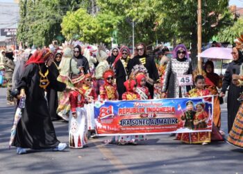 Karnaval TK-PAUD Meriahkan HUT ke-81 RI di Pinrang, Tanamkan Cinta Tanah Air Sejak Dini
