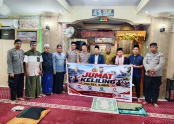 Dari Masjid Istiqlal, Kapolsek Ujung Serukan Warga Lawan Narkoba dan Waspadai Kebakaran