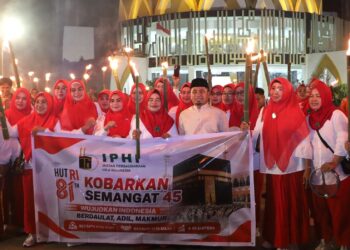 IPHI Parepare Gelar Kirab Obor Sambut HUT ke-81 RI, Tasming Hamid Lepas Peserta